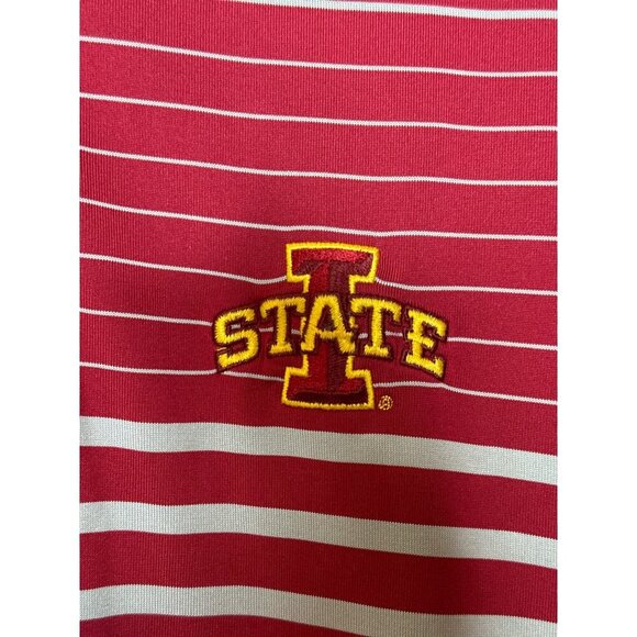Ping Iowa State University Red Striped SS Polo Shirt Men's Medium - Picture 3 of 9